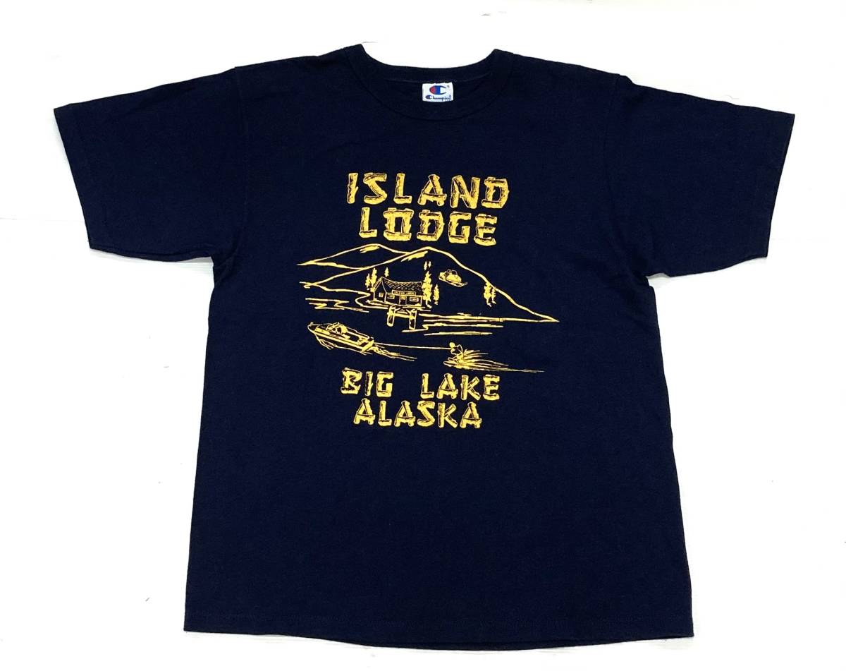 美品 90s USA製ビンテージチャンピオンTシャツ M アラスカ ISLAND RODGE BIG LAKE ALASKA 拍卖