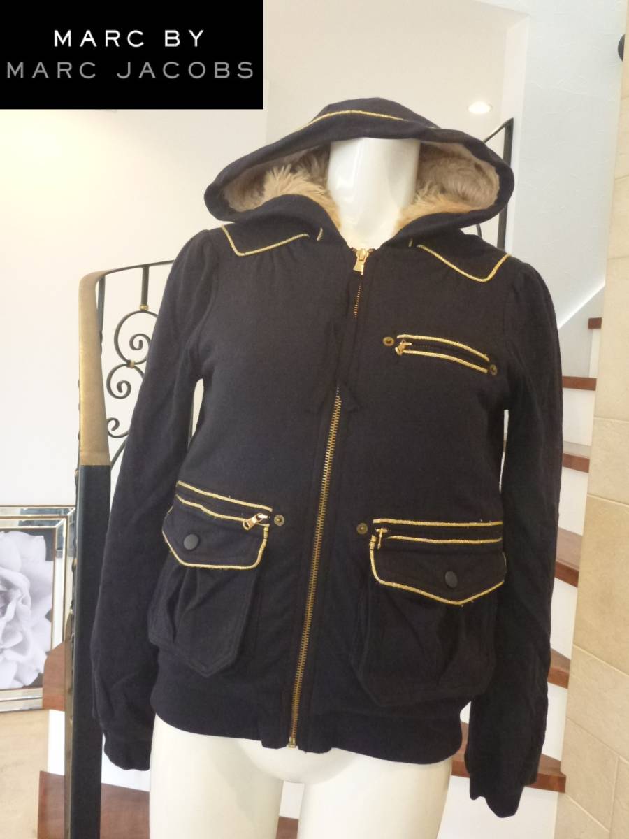 Marc by Marc Jacobs(マークバイマークジェイコブス) ★黒×ボア ジャケット S相当 XS拍卖