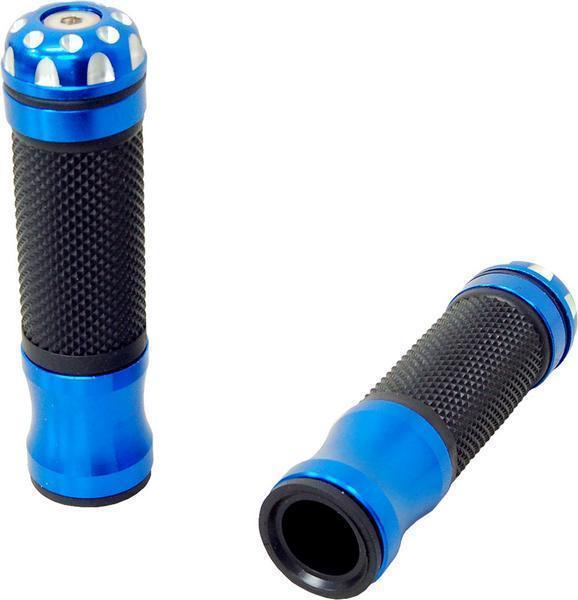 カスタムグリップ左右セット バーエンド付 タイプB 青 新品 バイクパーツセンター拍卖