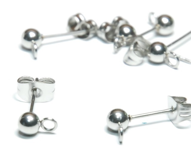 SUS304 ステンレス カン付き ピアス 6個拍卖