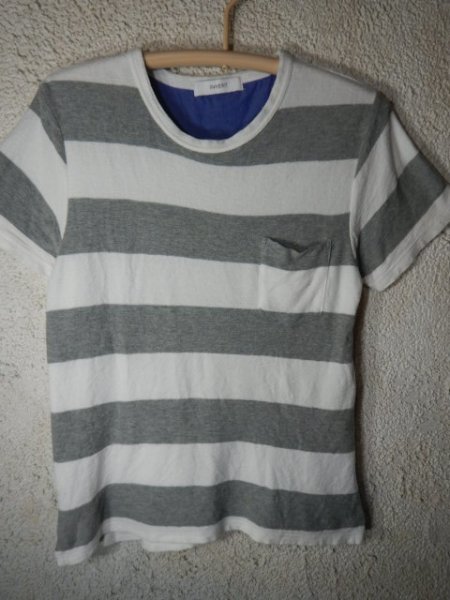 n7820 INHERIT インヘリット 半袖 ボーダー デザイン tシャツ 人気 送料格安拍卖