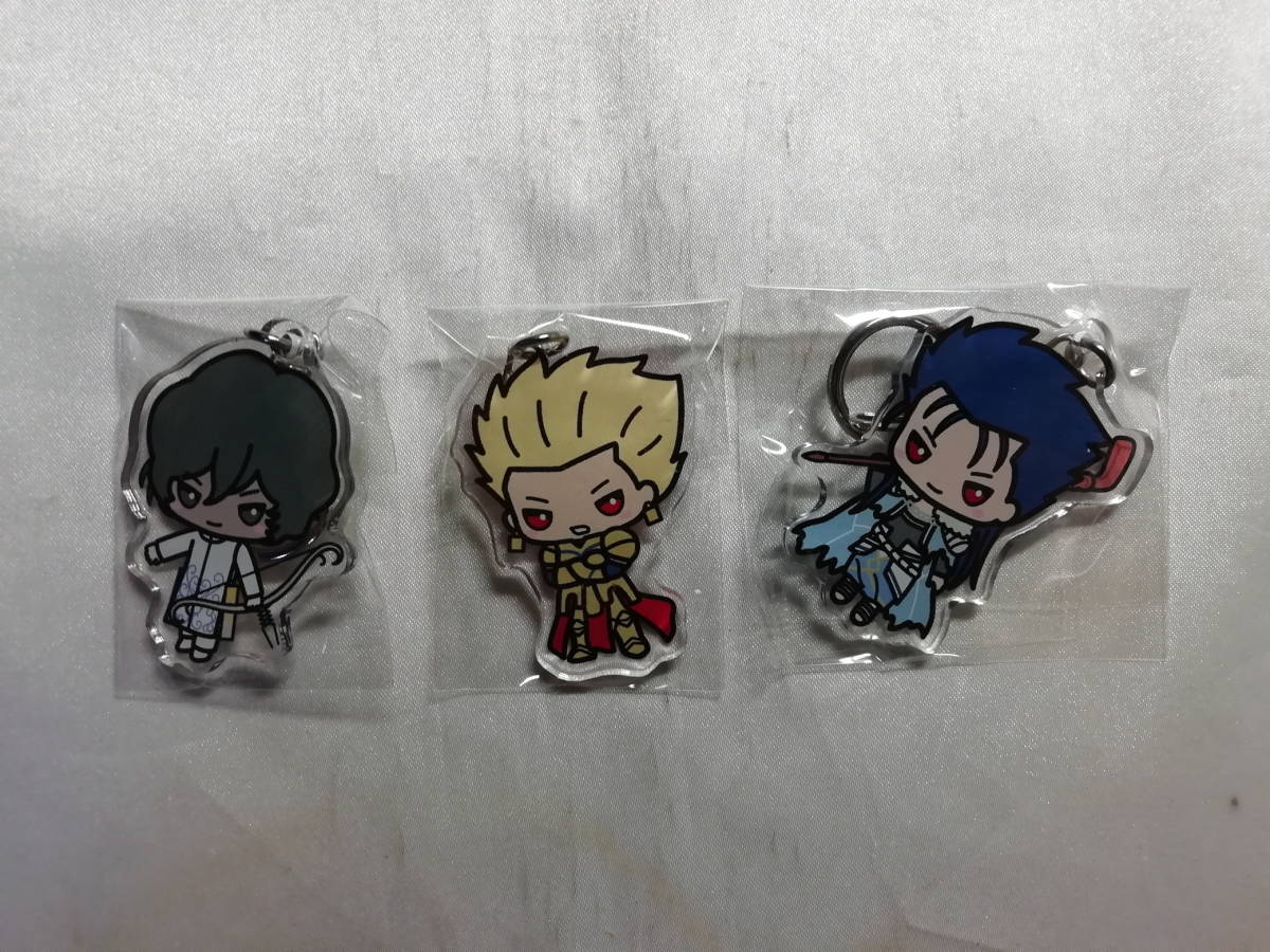 中古品 Fate/Grand Order クー・フーリン/ギルガメッシュ/アルジュナ Sanrio トレーディングアクリルキーホルダー 3個セット拍卖