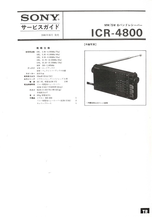 BCL★希少ベリカード★JOY FM★FM宮崎+おまけ★SONY★ICR-4800★カラーサービスガイド付拍卖