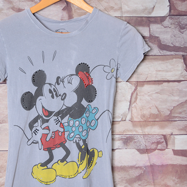 MT1547 ディズニー Disney Tシャツ レディース S 肩幅38 ミニー ミッキー メール便可 xq拍卖