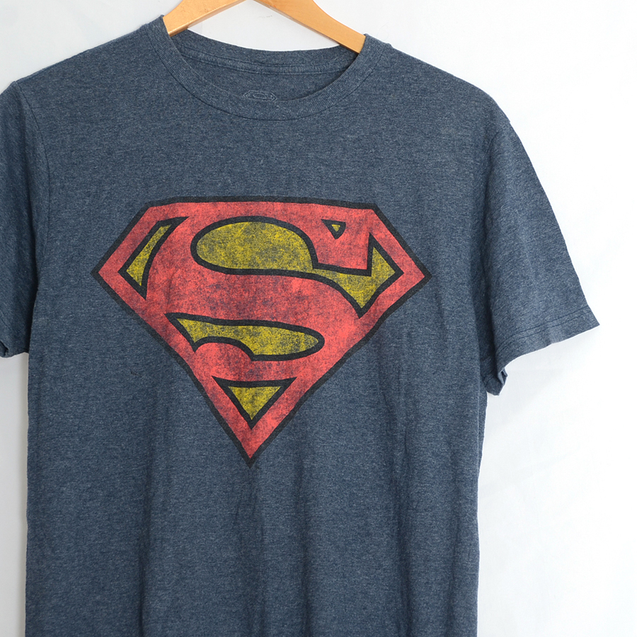 MT1619 スーパーマン SUPER MAN DC COMIC Tシャツ M 肩44 映画 メール便可 xq拍卖
