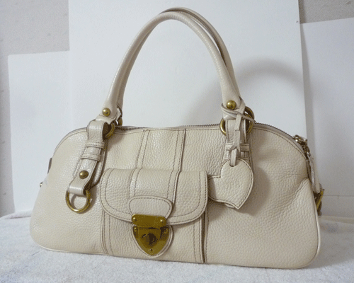 ロペ ROPE' レザー ホワイト 白 ハンドバッグ レディース拍卖