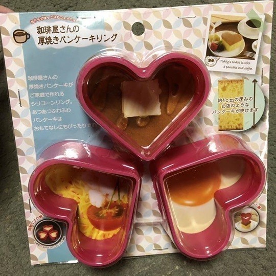 ヨシカワ 厚焼き パンケーキ型 ハート型 3個組 新品 珈琲屋さん SJ2003 未使用品拍卖