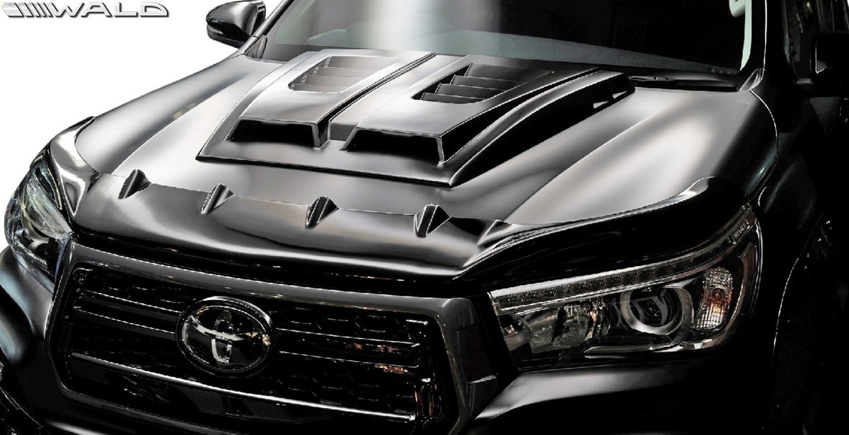 【M's】トヨタ ハイラックス GUN125 (H29.9-R2.7) WALD Black Bison ボンネットセット//FRP ヴァルド バルド エアロボンネット エアロ拍卖