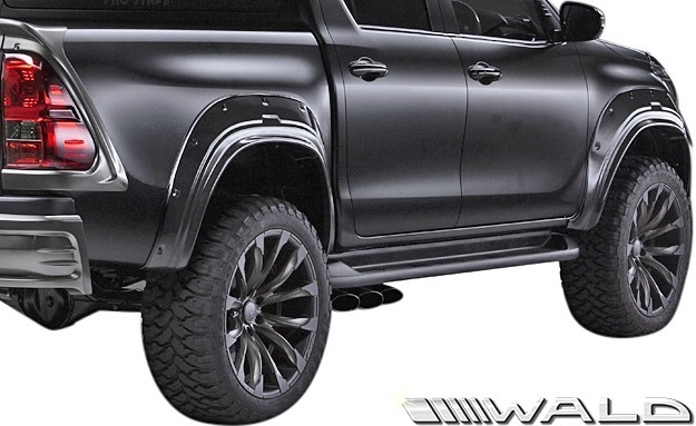 【M's】後期 GUN125 ハイラックス (R2.8-) WALD オーバーフェンダー 6ピース (片側約55mmワイド) ヴァルド バルド エアロ パーツ カスタム拍卖