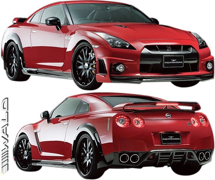 【M's】日産 R35 GT-R (H19.12-H22.10) WALD SPORTS LINE BLACK BISON EDITION フルエアロ 6点 // ヴァルド バルド エアロ パーツ セット拍卖