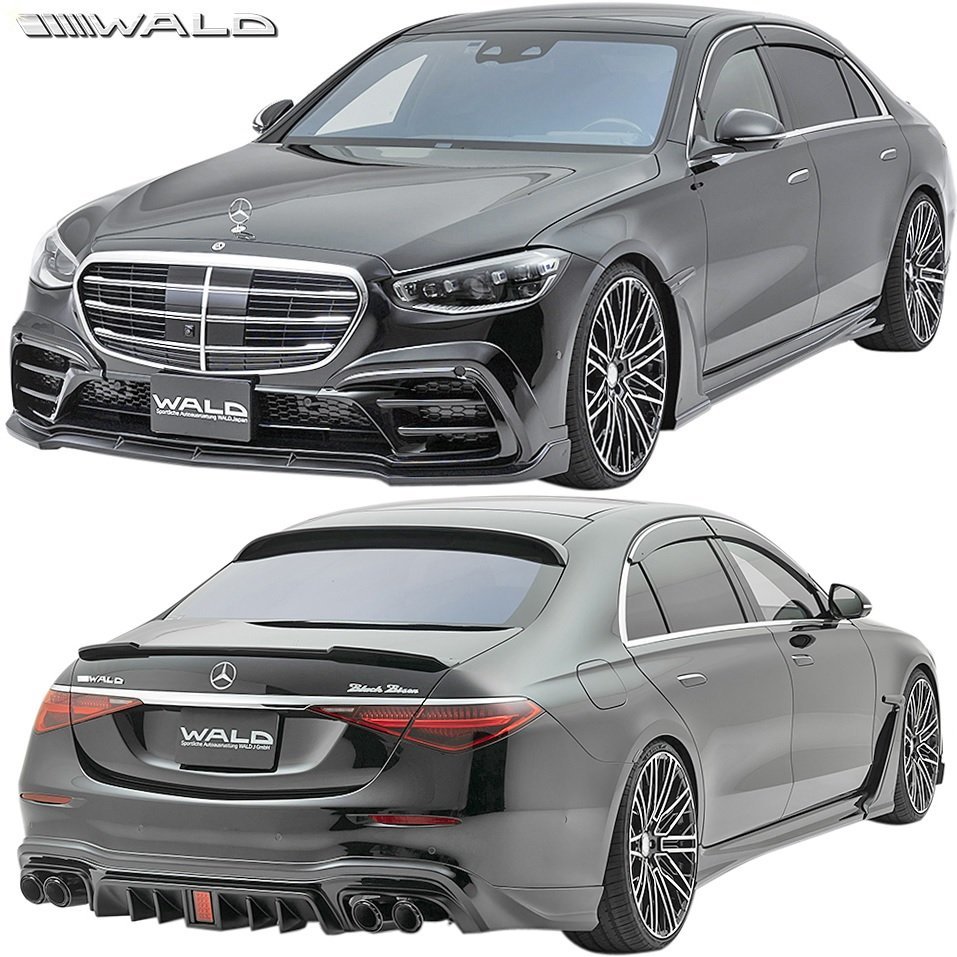 【M's】W223 Sクラス S500 ロング AMGライン用 前期 (2021y-) WALD エアロ 4点キット // ヴァルド バルド フルエアロ パーツ セット 新型拍卖