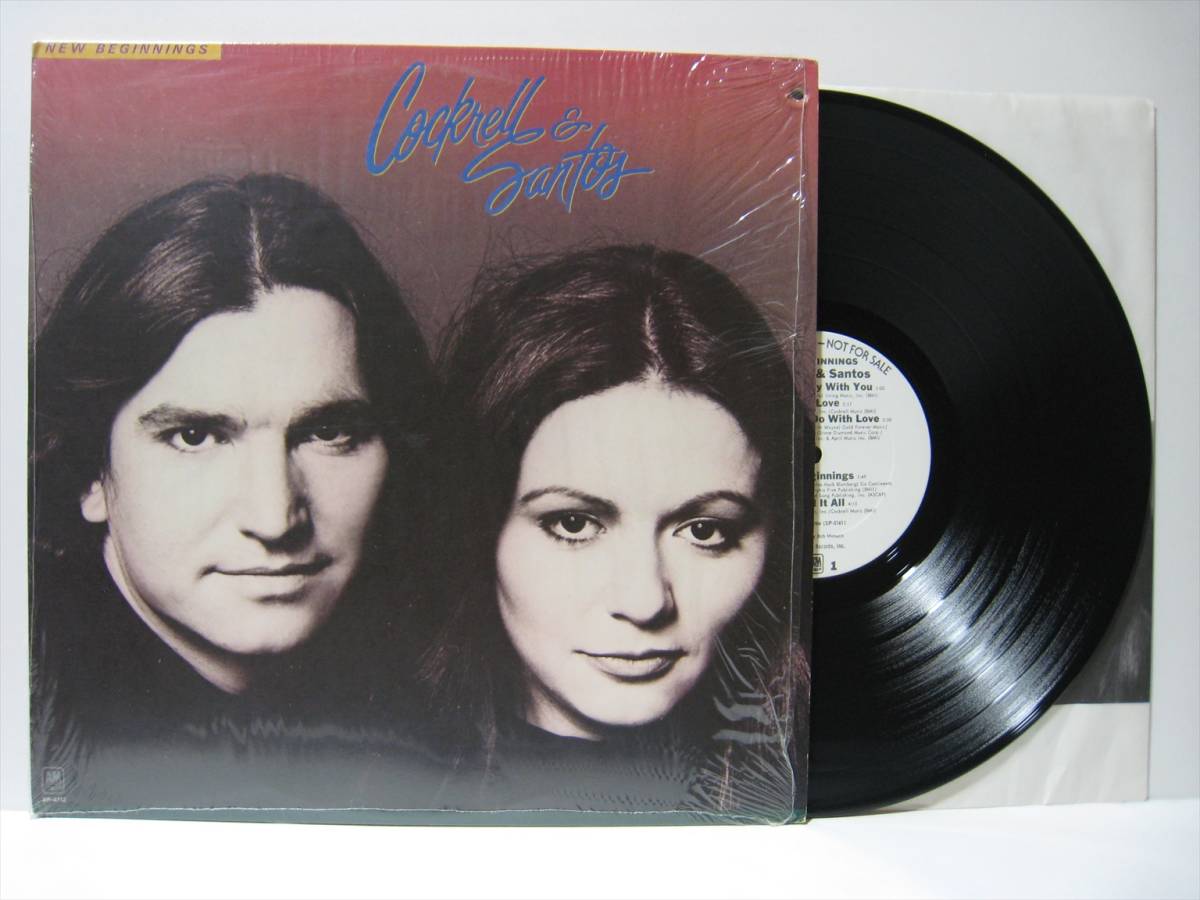 【LP】 COCKRELL & SANTOS / ●白プロモ● NEW BEGINNINGS US盤 JACO PASTORIUS 1曲参加 PABLO CRUISE IT'S A BEAUTIFUL DAY 関連拍卖