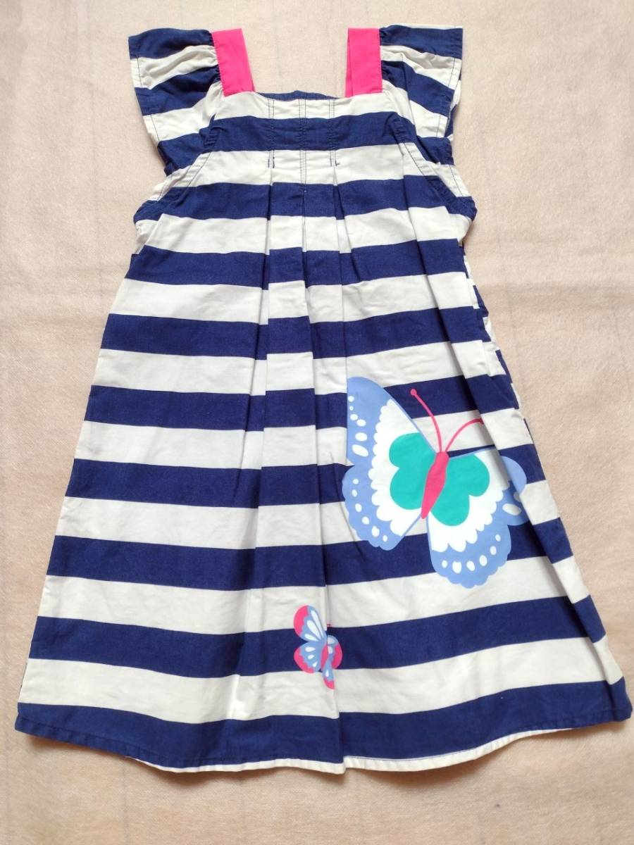 美品 ジンボリー Gymboree バタフライ ボーダードレス ワンピース サイズ 3 ( 3t-4T 3,4歳用 95-100 XS )拍卖