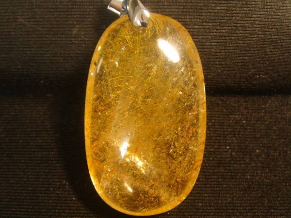 ★★風水お守り,金運UP,希少,特大,高透明天然金針ルチルペンダントトップ☆P5拍卖