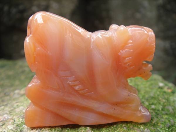 ★★風水置物、お守り、干支寅年、天然瑪瑙メノウめのうアゲート虎とらミニ置物☆S4拍卖