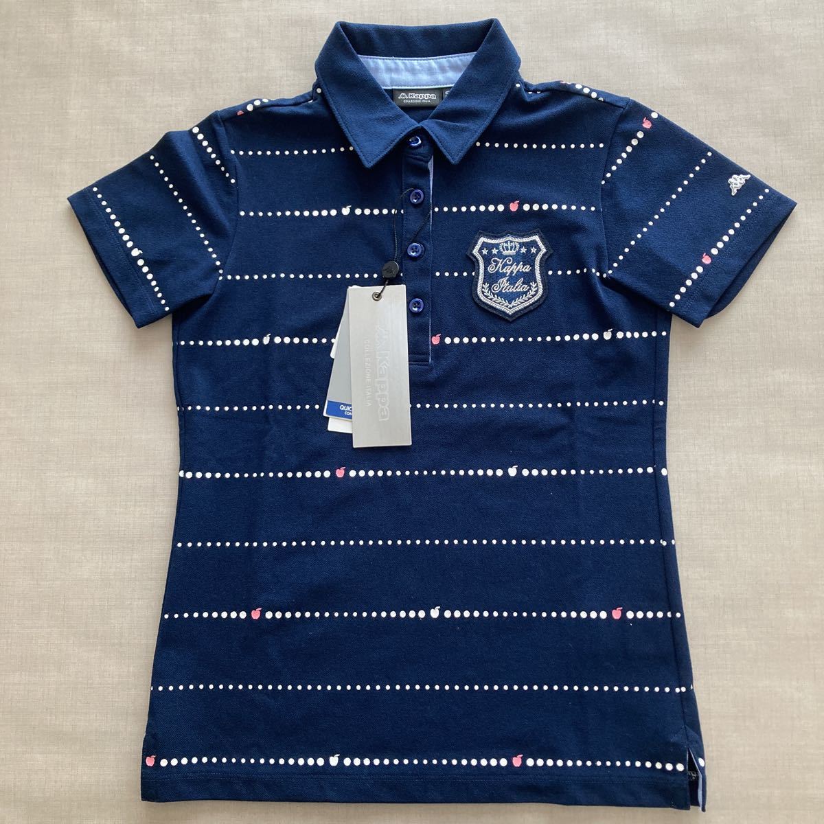 新品・未使用 Kappa ゴルフ 半袖ポロシャツ ◆ S ◆ KG422SS89 ネイビー カッパ拍卖