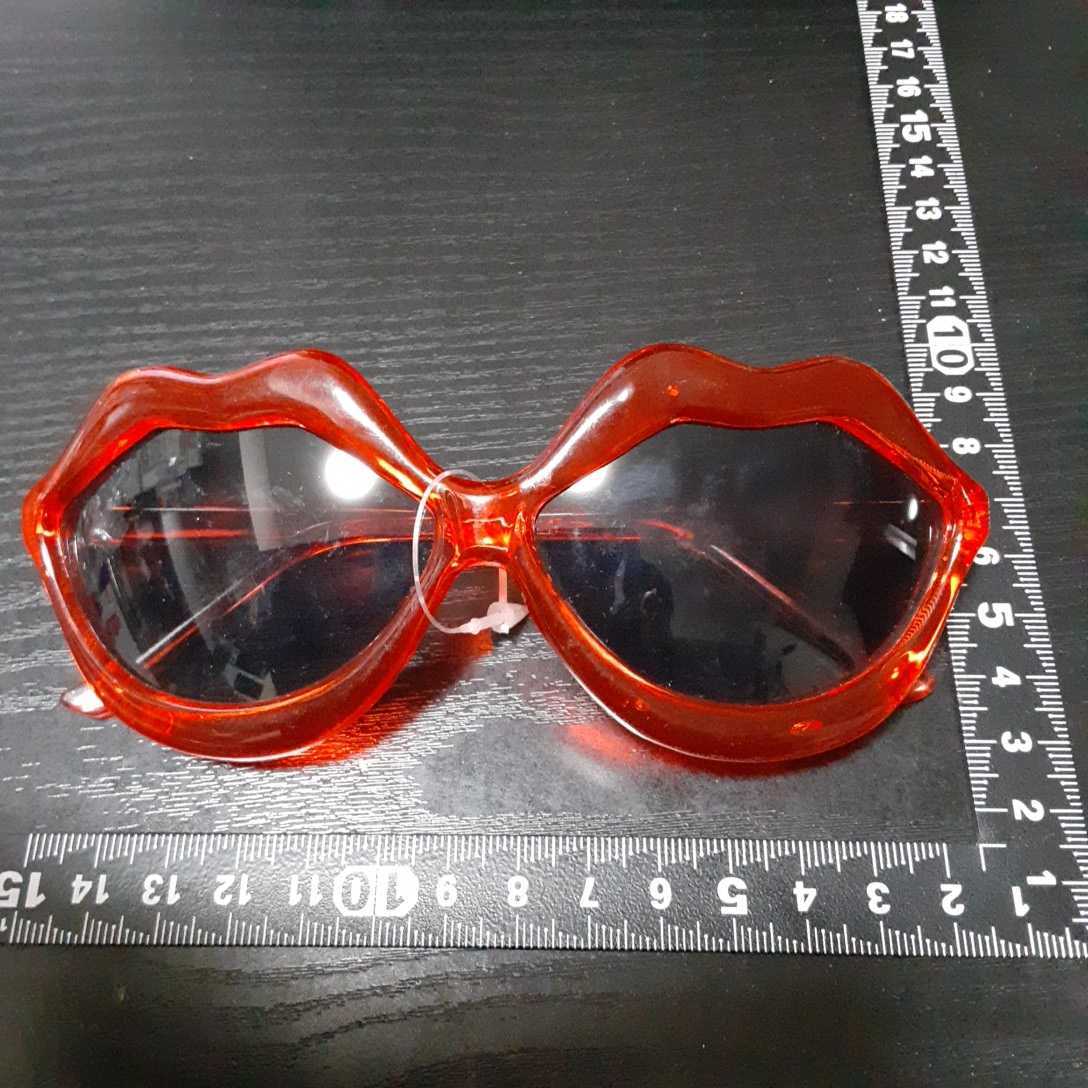 超素敵☆パーティー用☆サングラス☆リップ☆クリアレッド☆残1拍卖