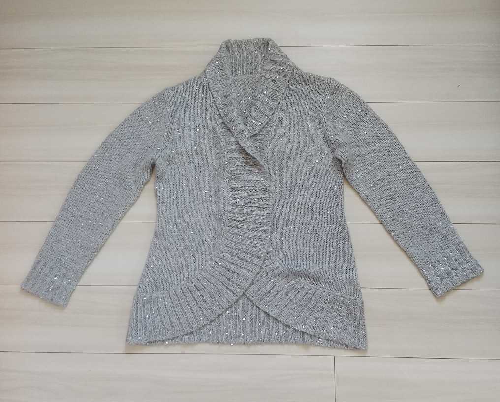 ●(154)DoCLASSE グレー ニット カーディガン拍卖