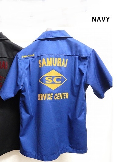 ◆SALE20680円→17600円◆MCTC17「TC二輪車半袖オープンカラー半袖ワークシャツ」 ◆サムライジーンズ ネイビーXLサイズ 日本 SAMURAI JEAN拍卖