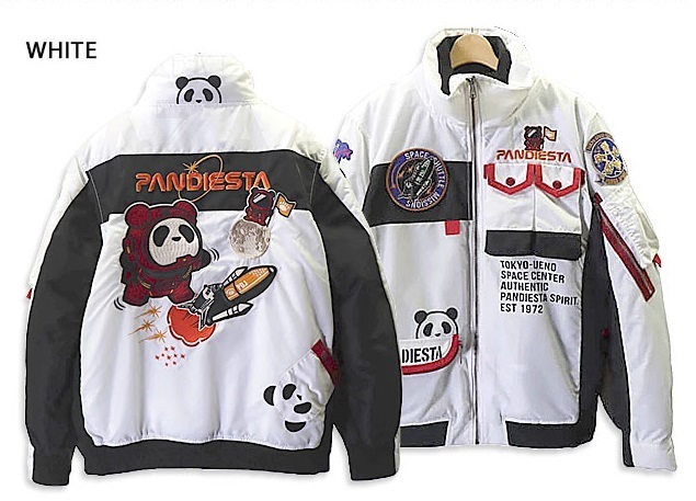 SPACE FORCEミリタリージャケット◆PANDIESTA JAPAN ホワイトLサイズ 561862 パンディエスタジャパン パンダ アウター拍卖