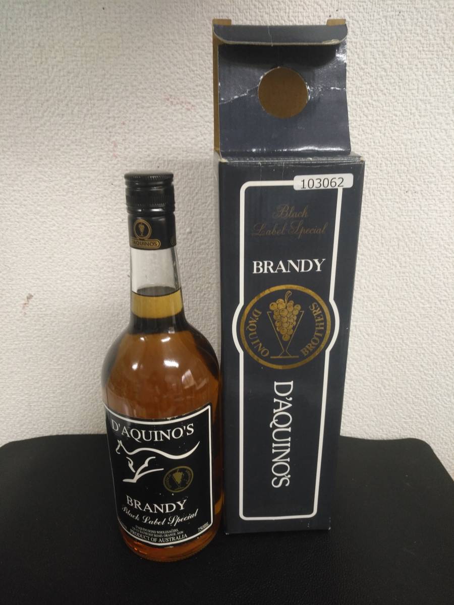 古酒☆ブランデーD'AQUINO'S BRANDY Black Label Special 750ml 37.0% ★X99-381拍卖