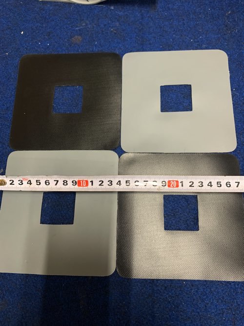 14cm角 PVCパッチお得な6枚セット・グレーカラー拍卖