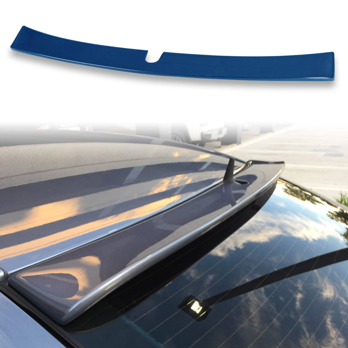 純正色塗装済 ABS製 ルーフ スポイラー メルセデスベンツ用 Eクラス W211用 前期 Lタイプ ポン付け カラーコード:359 QRS-27188拍卖