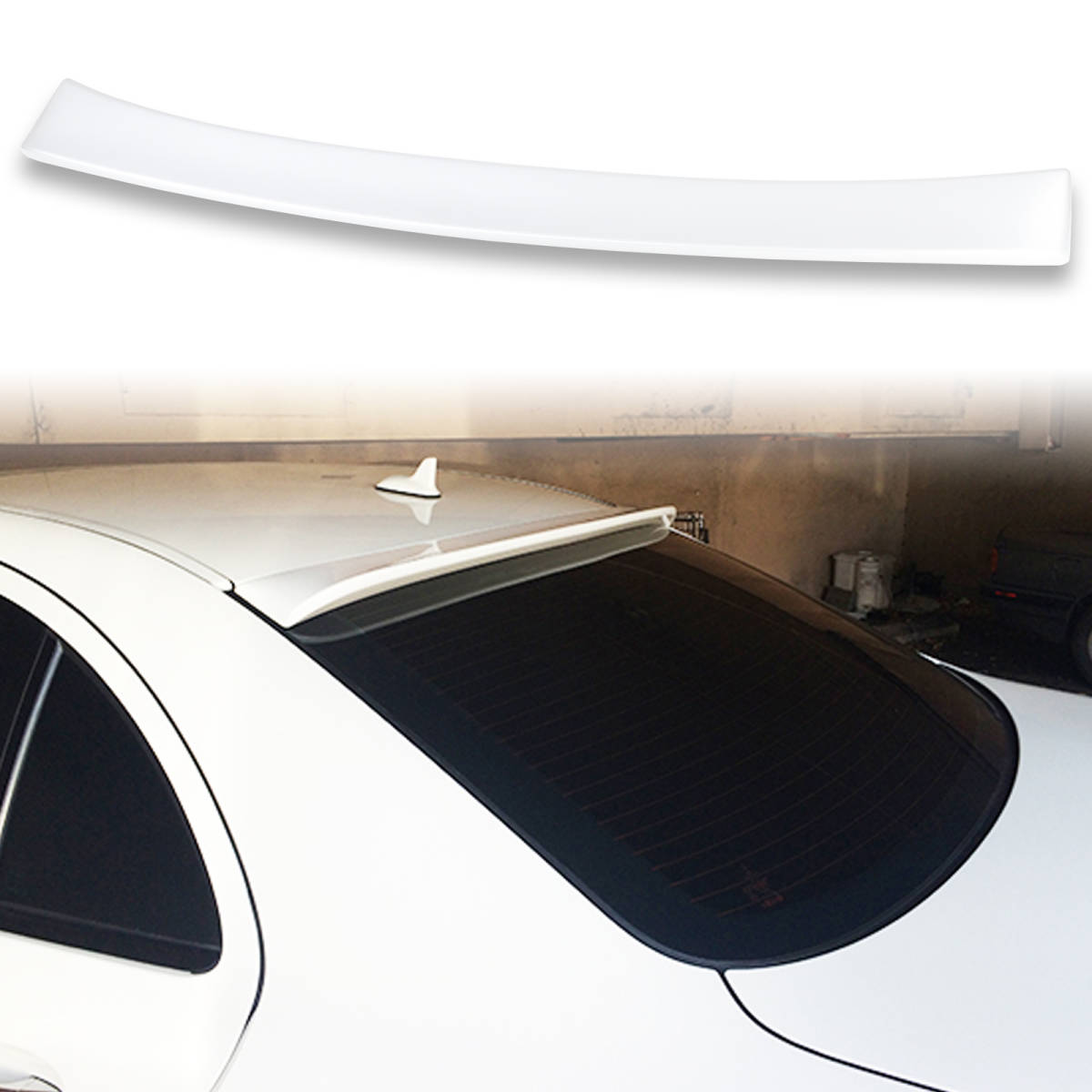 純正色塗装済 ABS製 ルーフ スポイラー メルセデスベンツ用 Eクラス W211用 後期 Lタイプ ポン付け カラーコード:650 QRS-28208拍卖