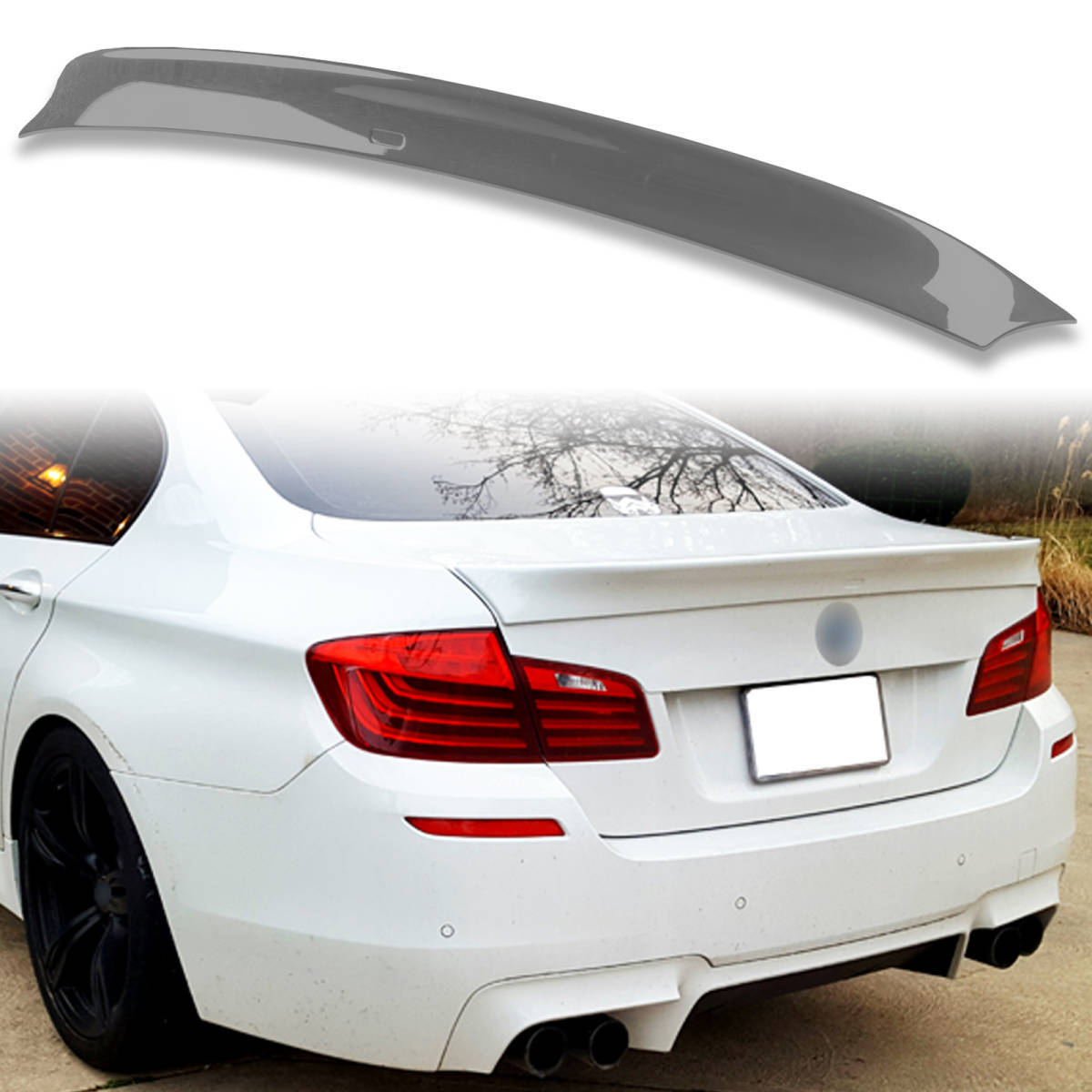 純正色塗装 ABS製 トランクスポイラー BMW用 5シリーズ F10 セダン用 ポン付け カラーコード:A52 QTS-27926拍卖