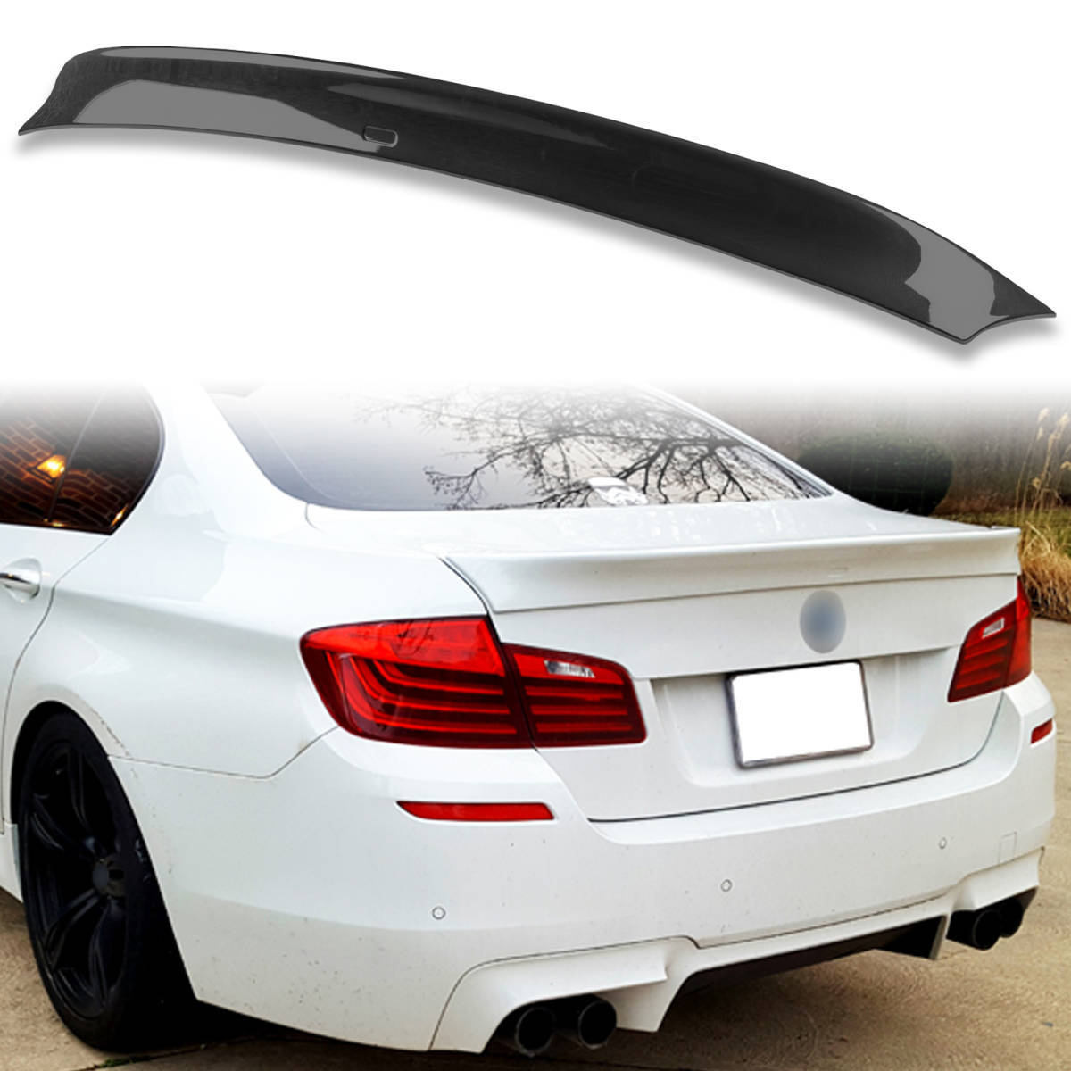 純正色塗装 ABS製 トランクスポイラー BMW用 5シリーズ F10 セダン用 ポン付け カラーコード:668 QTS-27926拍卖
