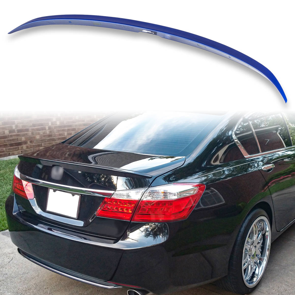 純正色塗装済 ABS製 トランクスポイラー ホンダ用 アコード 9代目 CR型 OEタイプ ポン付け カラーコード:B575P QTS-28530拍卖