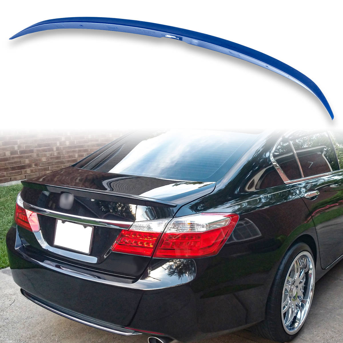 純正色塗装済 ABS製 トランクスポイラー ホンダ用 アコード 9代目 CR型 OEタイプ ポン付け カラーコード:B588P QTS-28530拍卖