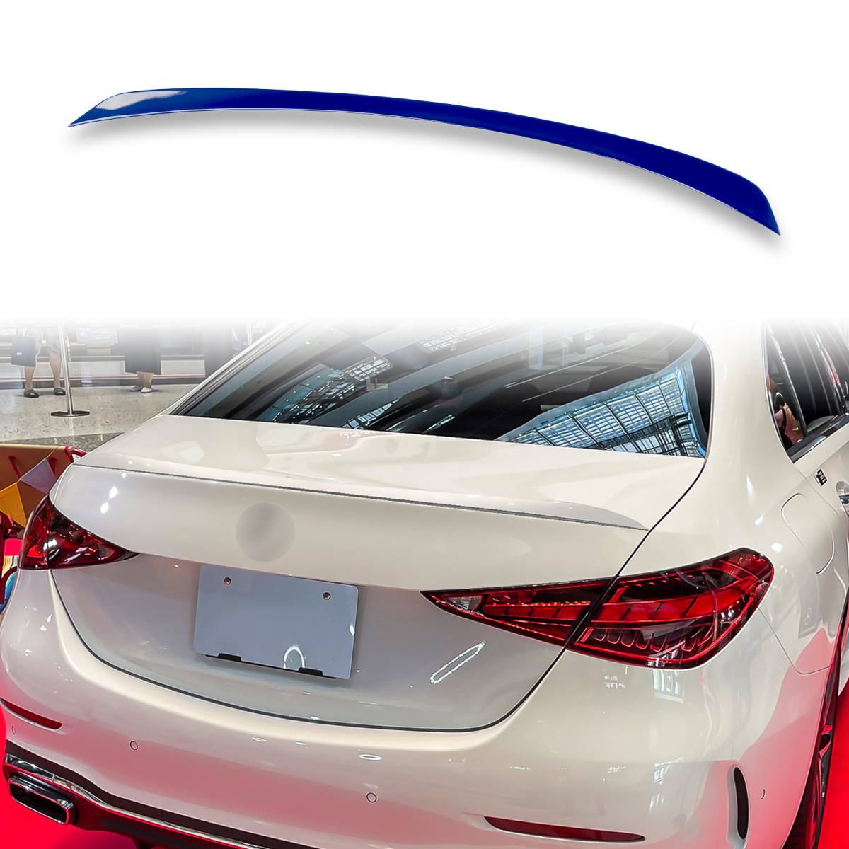 純正色塗装済 ABS製 トランクスポイラー メルセデスベンツ用 Cクラス W206 C63Sタイプ ポン付け カラーコード:896 QTS-51016拍卖