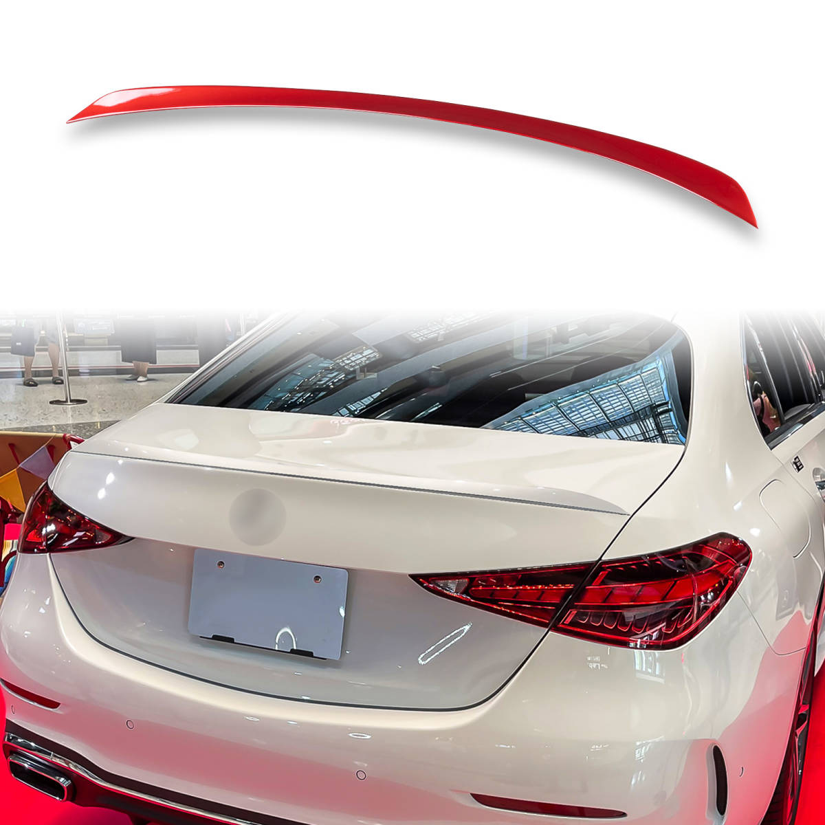 純正色塗装済 ABS製 トランクスポイラー メルセデスベンツ用 Cクラス W206 C63Sタイプ ポン付け カラーコード:996 QTS-51016拍卖