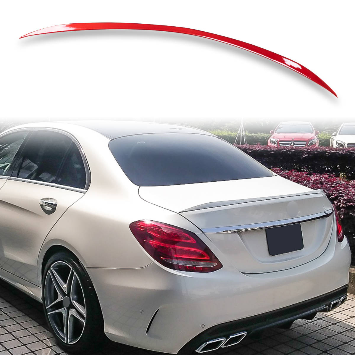 純正色塗装済 ABS製 トランクスポイラー メルセデスベンツ用 Cクラス W205 C63Sタイプ ポン付け カラーコード:996 QTS-51020拍卖
