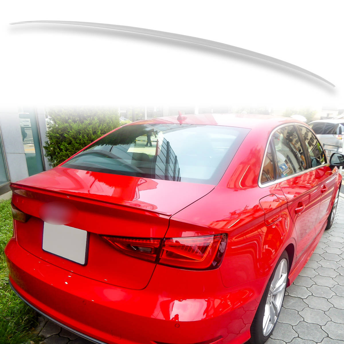 純正色塗装済 ABS製 トランクスポイラー アウディ用 A3 S3 RS3 8V OEタイプ ポン付け カラーコード:LX7Q QTS-51034拍卖