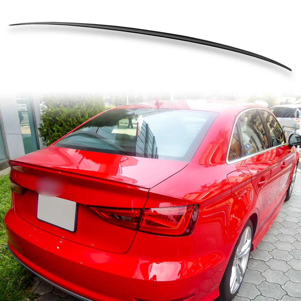 純正色塗装済 ABS製 トランクスポイラー アウディ用 A3 S3 RS3 8V OEタイプ ポン付け カラーコード:LY9B QTS-51034拍卖