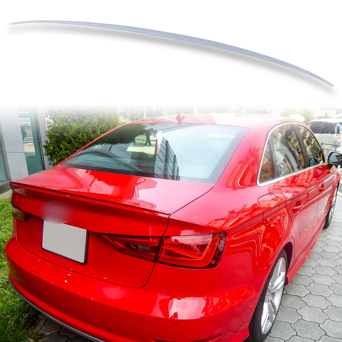 純正色塗装済 ABS製 トランクスポイラー アウディ用 A3 S3 RS3 8V OEタイプ ポン付け カラーコード:LZ7G QTS-51034拍卖