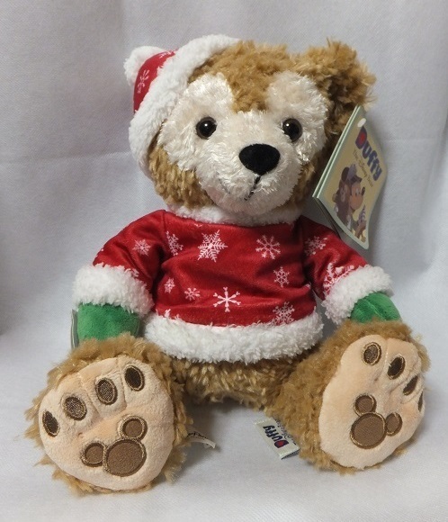 海外ディズニー ダッフィー ぬいぐるみ クリスマス サンタ ディズニーベア ディズニーランド拍卖