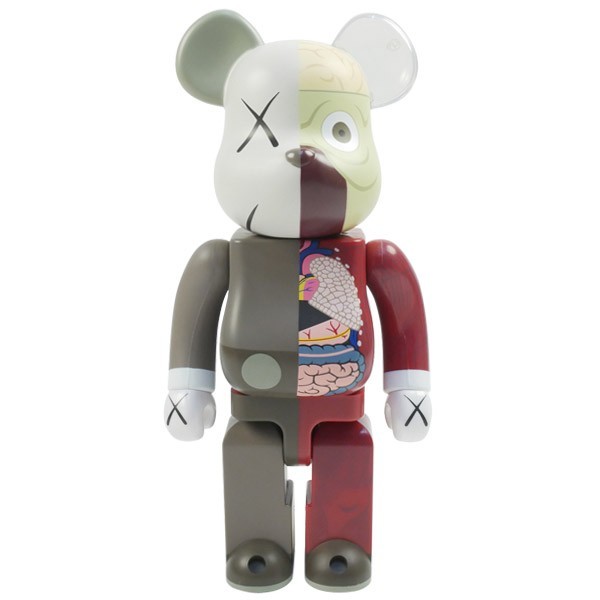 カウズ KAWS ×MEDICOM TOY BE@RBRICK 400% COMPANION 人体模型ベアブリック 茶 Size【フリー】 【中古品-ほぼ新品】【中古】拍卖