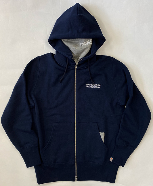 新品 LOOPWHEELER GUARDWHEELER2020, パーカー Sサイズ ループウィラー マリンxグレーメランジ拍卖