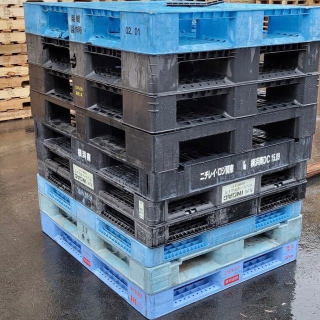 【中古】プラスチックパレット 1000×1200 他MIX 10枚セット 樹脂パレット プラパレ 樹脂パレ 物流パレット 直接お引き取りも可能!18拍卖