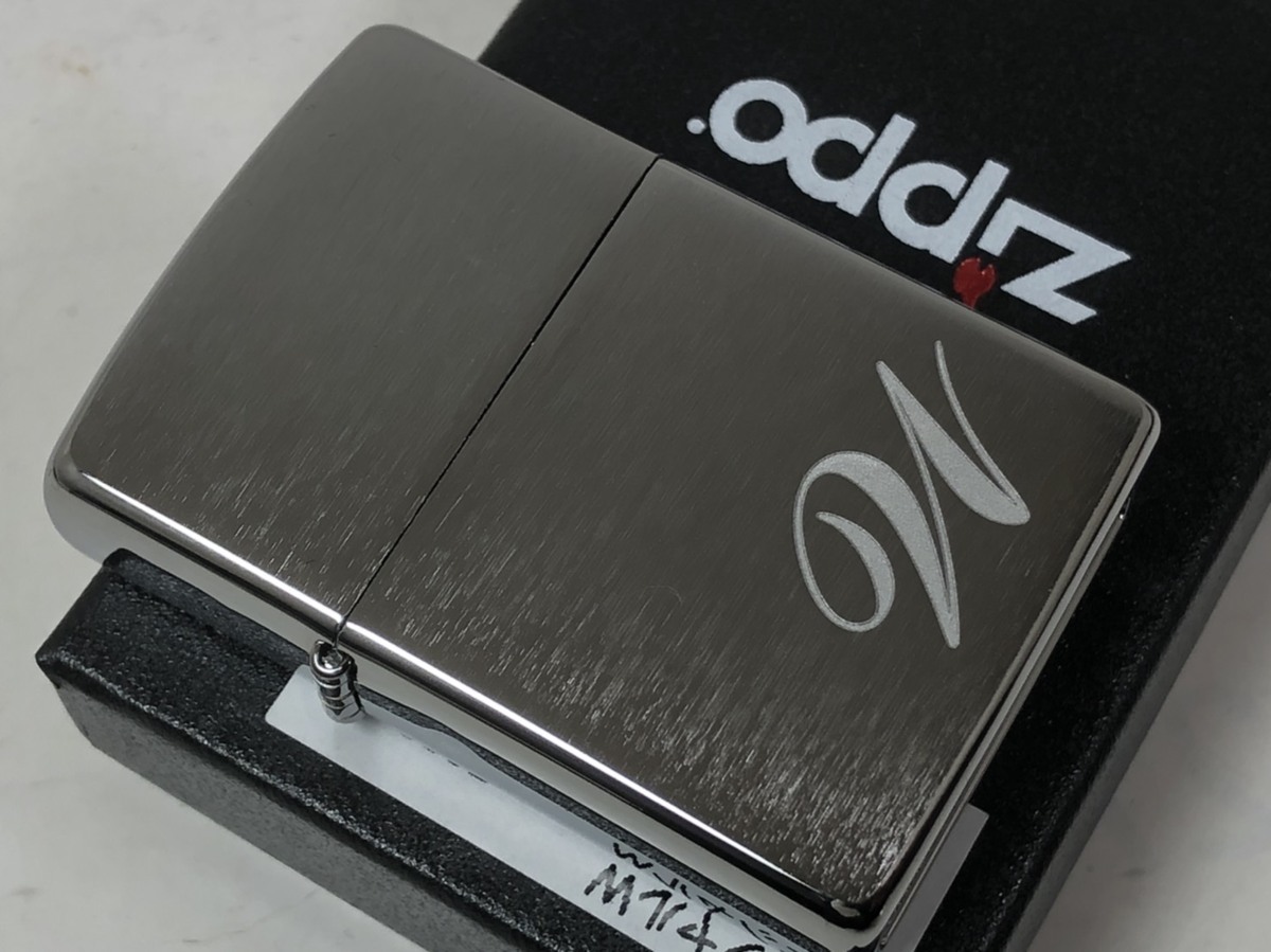 Zippo イニシャル「 W 」シルバー色・エッチング彫刻 200-W 新品ジッポ拍卖
