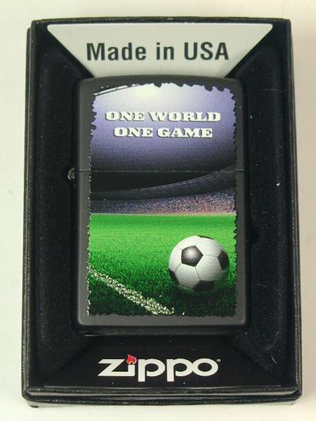 2012 Zippo サッカースタジアムFootball Soccer #28301・ブラックマット 絶版 USA直・新品拍卖