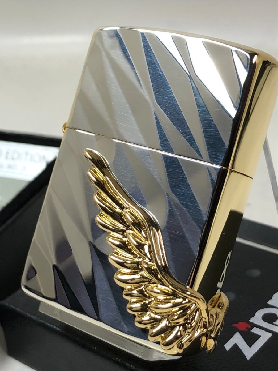 限定 Zippo ANGELS WINGS エンジェルウィング/シルバーゴールド金銀 PAW2022SPG 新品拍卖