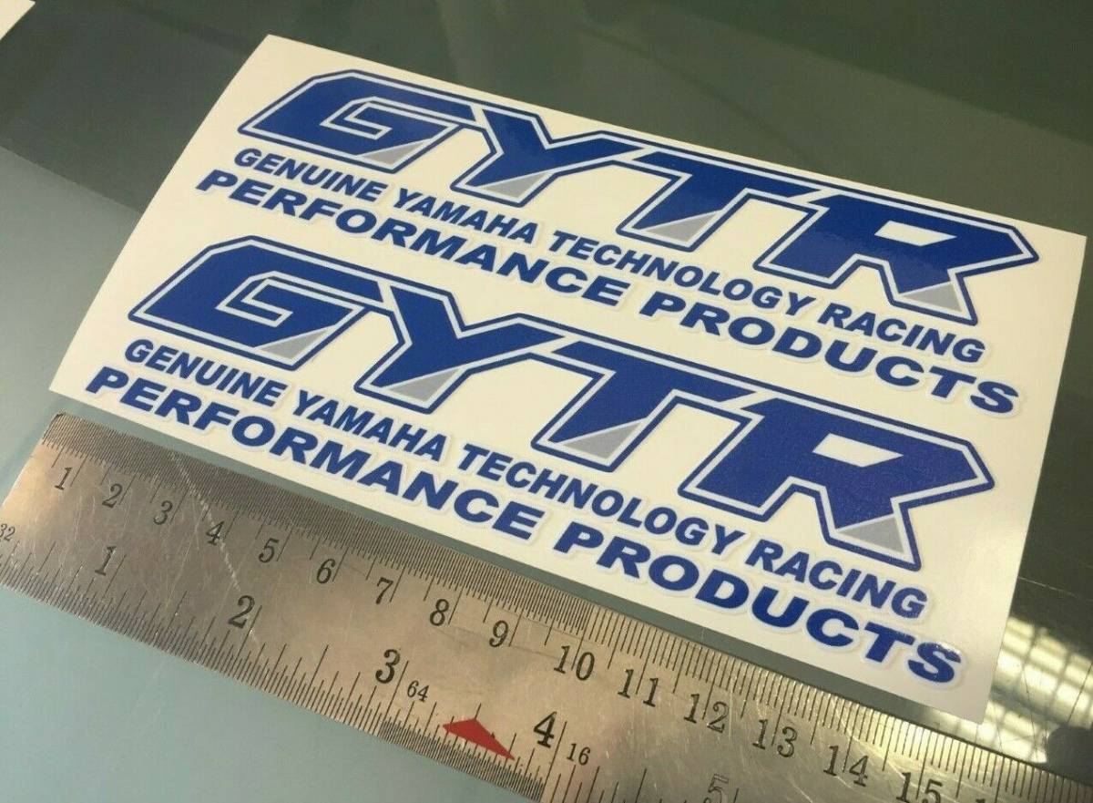 海外 限定品 送料込み GYTR Sponsor Decal Sticker カッティング ステッカー シール デカール 150mm x 40mm 2枚セット ブルー拍卖
