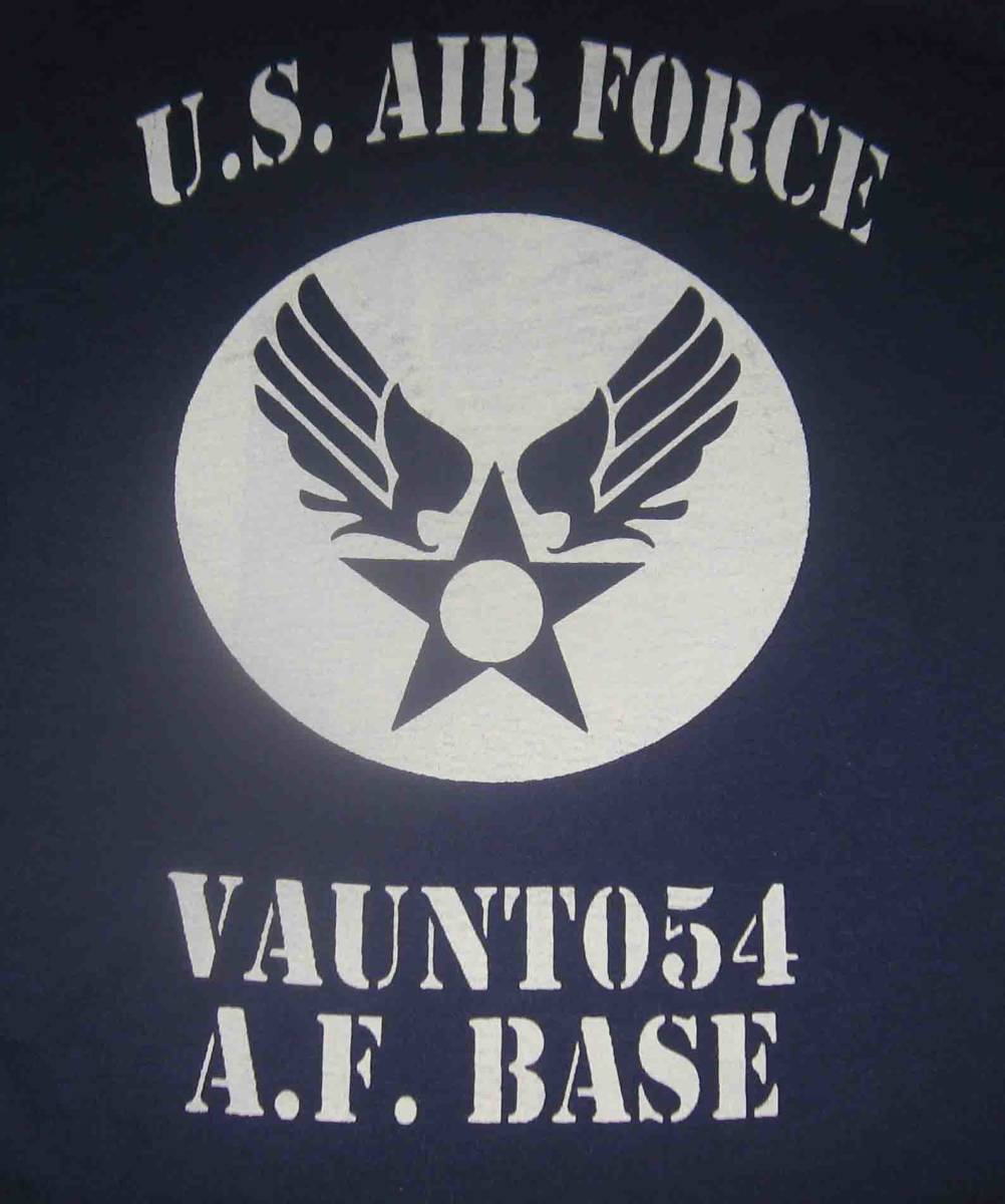 U.S.AIR FORCE ネイビー Lサイス 未使用品 紺地に白拍卖