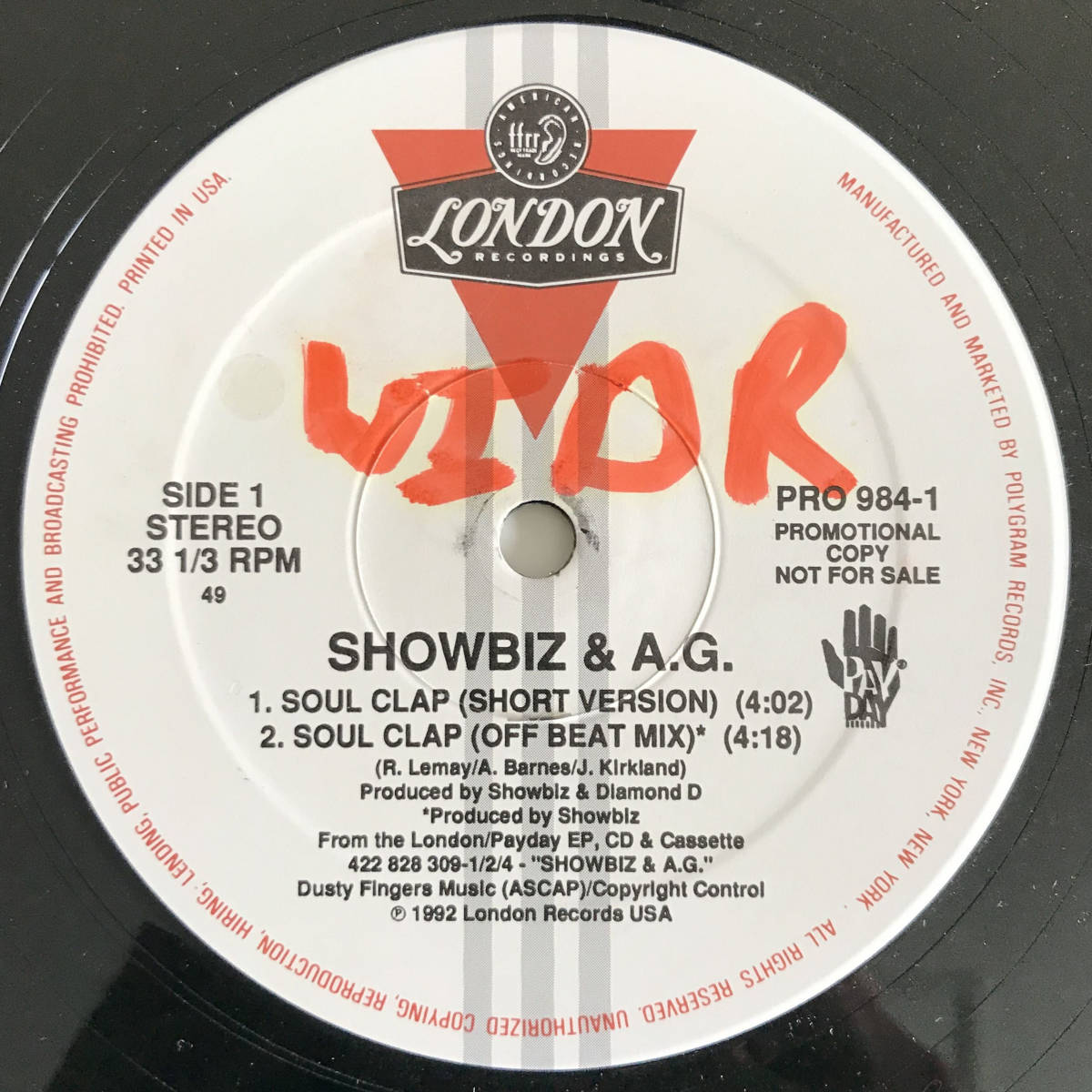 Showbiz & A.G. - Soul Clap / Party Groove プロモオンリー拍卖