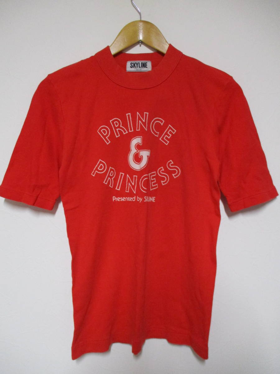 当時物 SKYLINE スカイライン PRINCE&PRINCESS ストレッチTシャツ 検昭和 レトロ拍卖