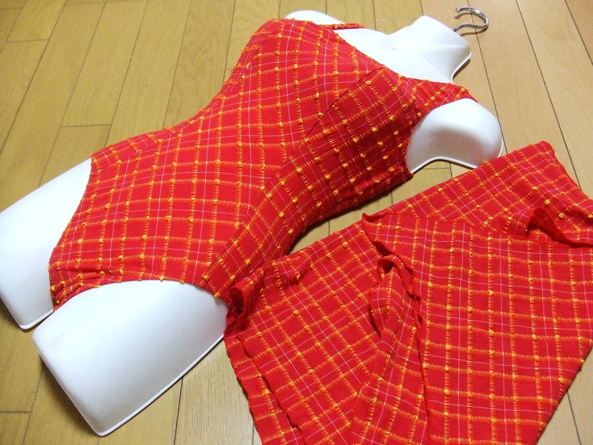 赤★ 軽い 涼しい生地 レディース水着 ワンピース サイズ9M M76拍卖